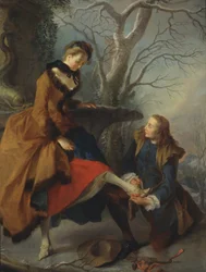 Schlittschuh befestigen, 1743